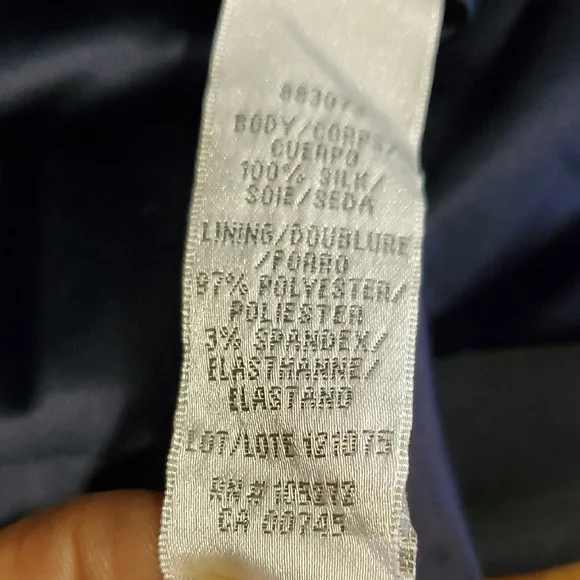 Theia 100% Silk Formal   Blue Cap Sleeve Crew Neck Gown Sz 2 - Picture 17 of 17